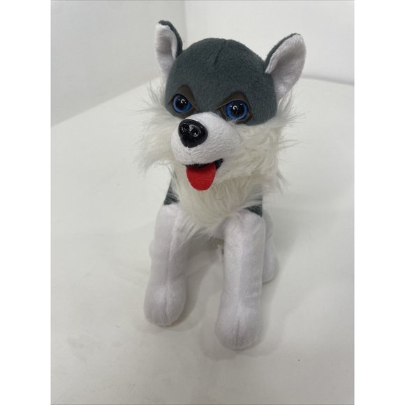 Husky Wolf Dog Stuffed Toy Plushy 8” (2018) White Grey Blue Eyes BEST TOY MFG. - Picture 11 of 12